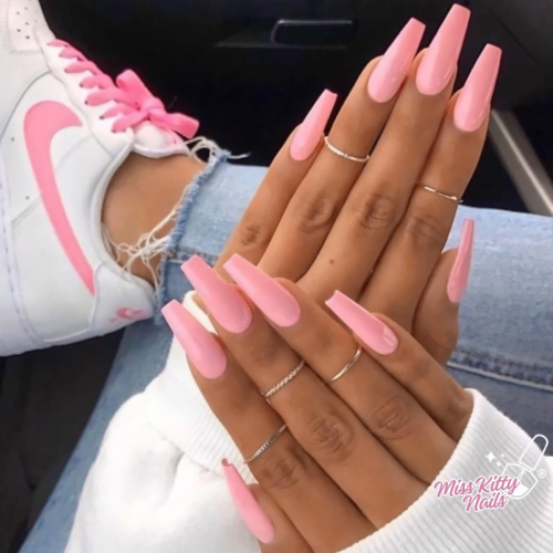 EssentialEve™ PERFECT PINK COFFIN NAILS