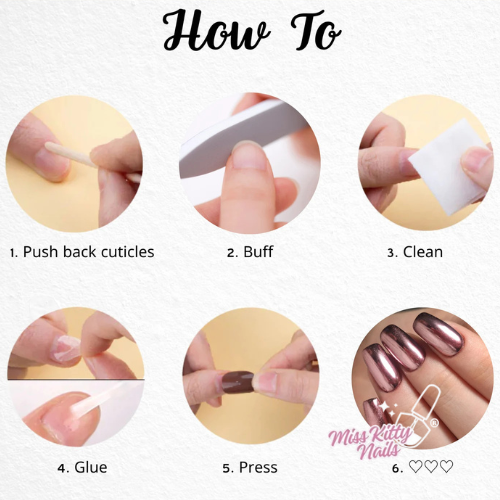 Chrome Pink KittyClaws® Almond French Tip Nails